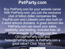 Tablet Screenshot of petparty.com